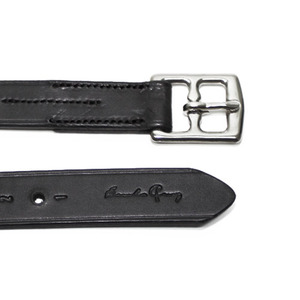 STR100 - [Santacruze:산타크루즈] Leather Stirrup strap[블랙] - 승마의리더 다다홀스